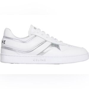 Celine Low Wave Lace-Up Sneaker, Optic White/Silver, Pristine, Size 41